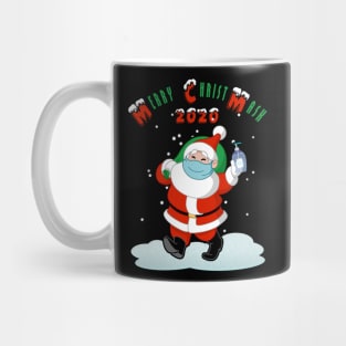 Merry Christmask 2020 Funny Santa Mask Pandemic Christmas Mug